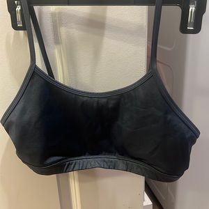 Blue metallic sports bra